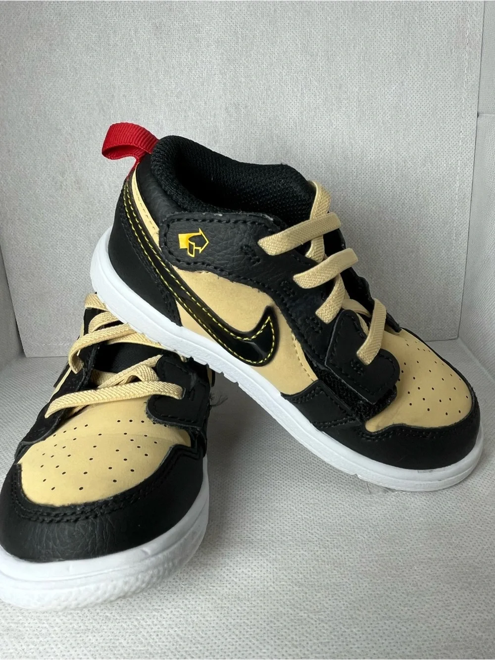 Nike Air Jordan 1 Low Alt Toddler 9C Black Beige Kids Sneakers Authentic